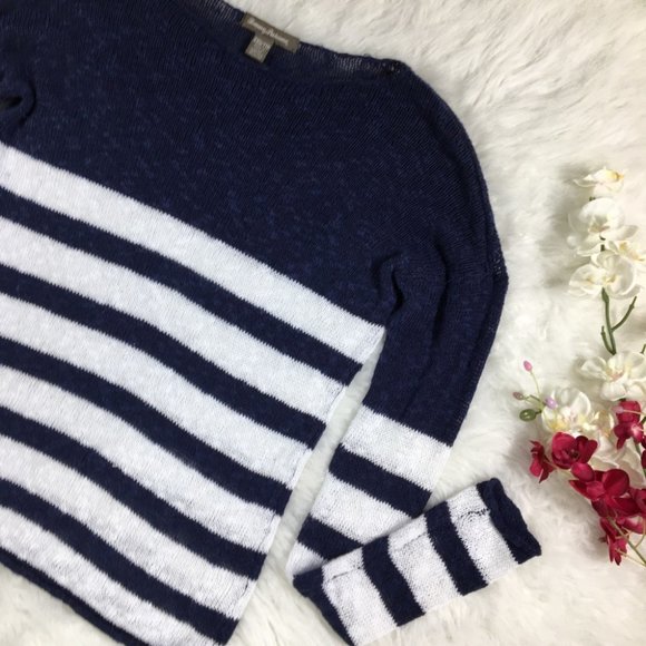 Tommy Bahama Navy and White Striped Sweater - Picture 2 of 7